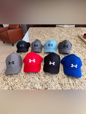 Under Armour Assorted Baseball Caps - Red, Black, Light Blue, Gray